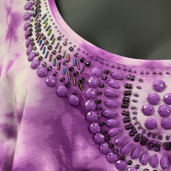 🌟SALE🌟🌼LANE BRYANT Purple Tie Dye Top🌼 - Picture 4 of 13